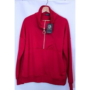 Funlingo Women's Pullover 1/4 zipper NWT size Medium
